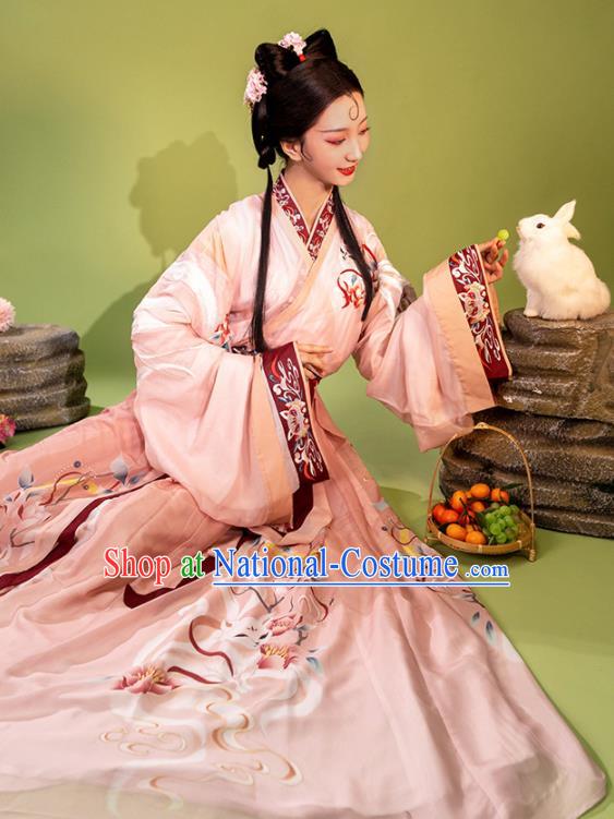 China Traditional Jin Dynasty Hanfu Dress Clothing Ancient Fairy Princess Garment Costumes for Women