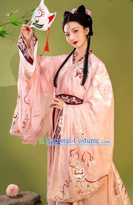 China Traditional Jin Dynasty Hanfu Dress Clothing Ancient Fairy Princess Garment Costumes for Women