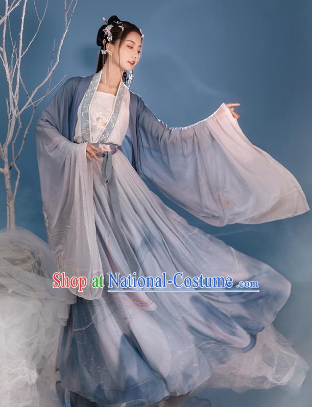 China Ancient Royal Princess Garment Costumes Song Dynasty Palace Infanta Hanfu Dress Traditional Historical Clothing for Women