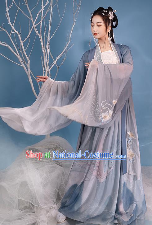 China Ancient Royal Princess Garment Costumes Song Dynasty Palace Infanta Hanfu Dress Traditional Historical Clothing for Women