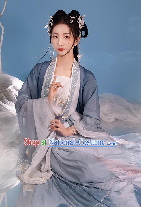 China Ancient Royal Princess Garment Costumes Song Dynasty Palace Infanta Hanfu Dress Traditional Historical Clothing for Women