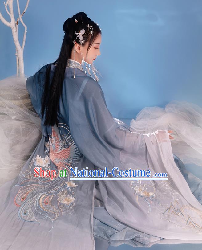 China Ancient Royal Princess Garment Costumes Song Dynasty Palace Infanta Hanfu Dress Traditional Historical Clothing for Women