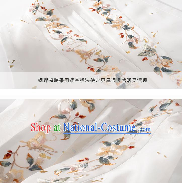 China Traditional Hanfu Dress Garments Ming Dynasty Nobility Lady Historical Clothing Ancient Young Beauty Costumes for Women