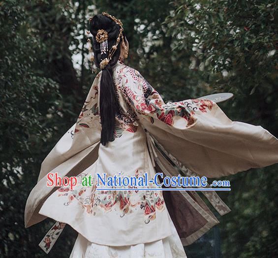 China Ancient Garment Costumes Traditional Wedding Hanfu Dresses Ming Dynasty Empress Historical Clothing Complete Set