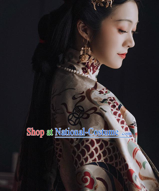 China Ancient Garment Costumes Traditional Wedding Hanfu Dresses Ming Dynasty Empress Historical Clothing Complete Set