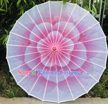 Chinese Traditional Silk Bumbershoot Classical Dance Umbrella Opening Dance Umbrella Pink Jasmine Flower Umbrellas Stage Performance Umbrella