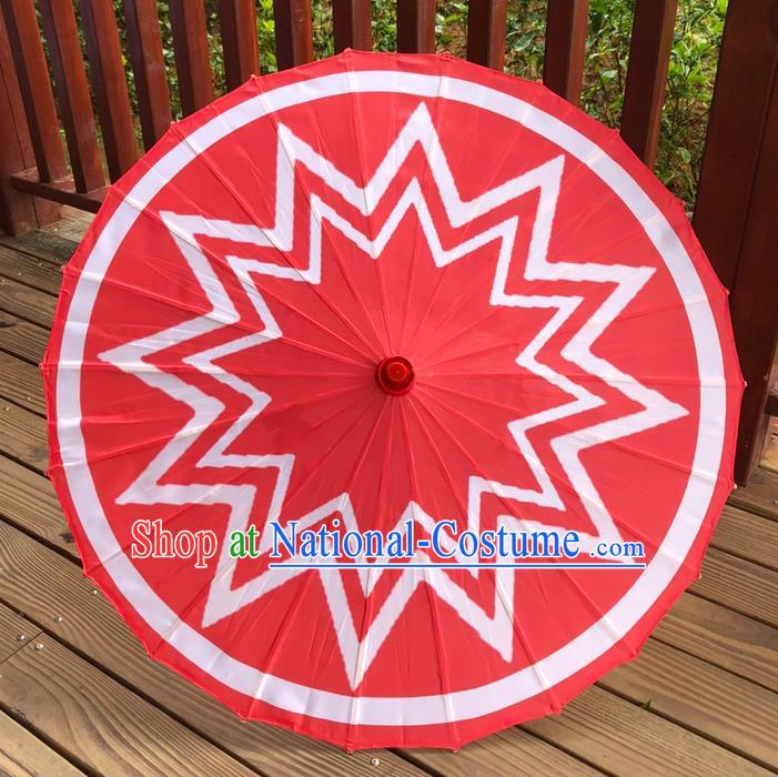 Chinese Traditional Dance Umbrella Handmade Red Silk Umbrellas Folk Dance Umbrella Classical Dance Umbrella