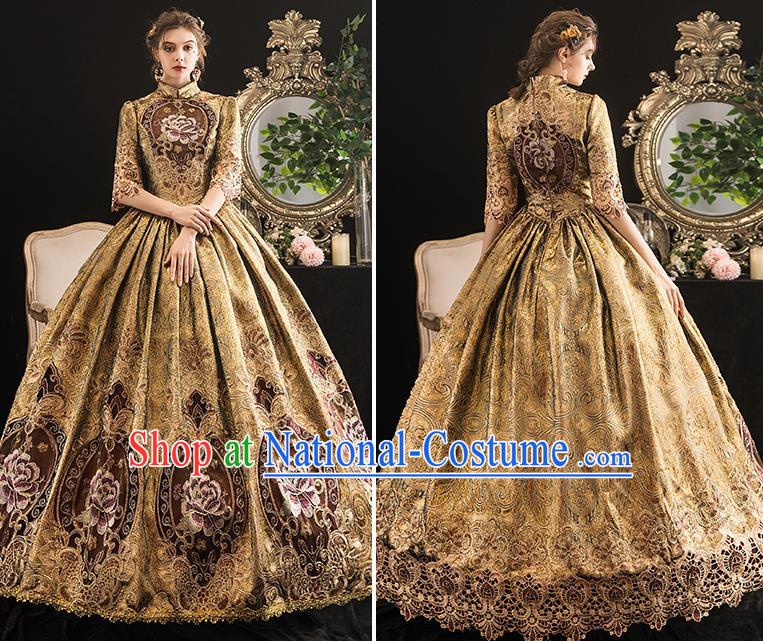 Top French Formal Attire European Drama Performance Clothing Western Court Princess Full Dress Christmas Garment Costume