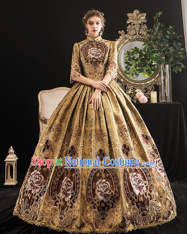 Top French Formal Attire European Drama Performance Clothing Western Court Princess Full Dress Christmas Garment Costume