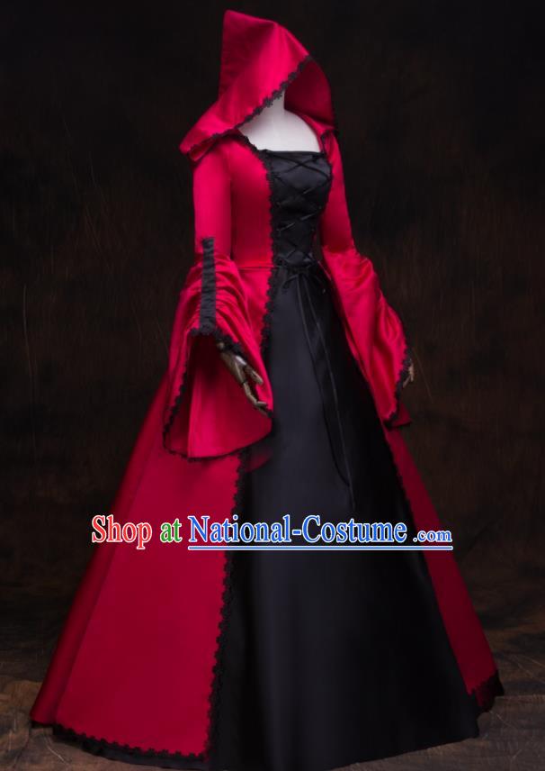 Top Gothic Princess Formal Attire European Drama Performance Clothing Western Renaissance Style Full Dress Halloween Garment Costume