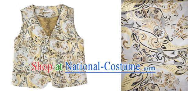 Chinese Zang Nationality Kid Clothing Traditional Children Brocade Vest Shirt and Skirt Tibetan Ethnic Boys Garment Costumes