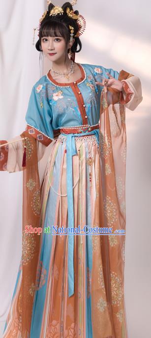 China Traditional Tang Dynasty Historical Clothing Ancient Palace Lady Garment Costumes Flying Apsaras Goddess Hanfu Dresses