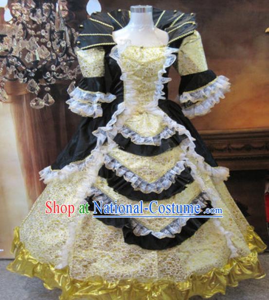 Top England Royal Formal Attire European Drama Performance Clothing Western Queen Lace Full Dress Christmas Princess Garment Costume