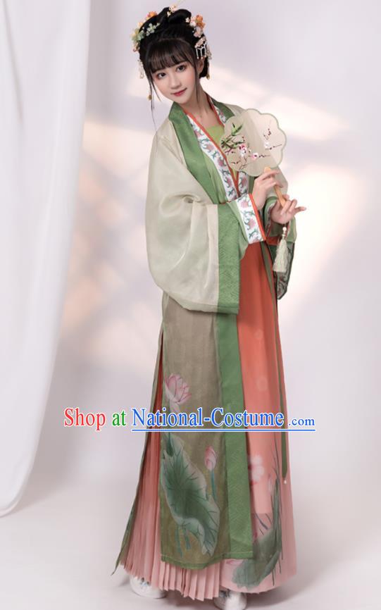 China Song Dynasty Royal Infanta Garment Costumes Traditional Hanfu Dress Ancient Court Princess Historical Clothing