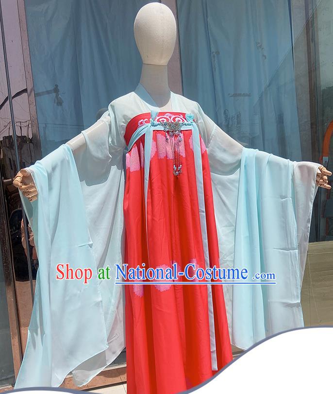 Chinese Tang Dynasty Princess Red Dress Outfits Traditional Drama Chang Ge Xing Li Leyan Garment Costumes Ancient Palace Lady Clothing