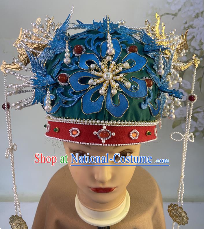 China Ancient Drama Wedding Headdress Ming Dynasty Noble Woman Phoenix Coronet Traditional Hanfu Hair Accessories