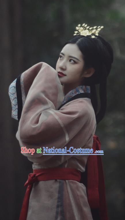 China Traditional Hanfu Dress Attires Ancient Palace Beauty Historical Clothing Han Dynasty Royal Princess Garment Costumes