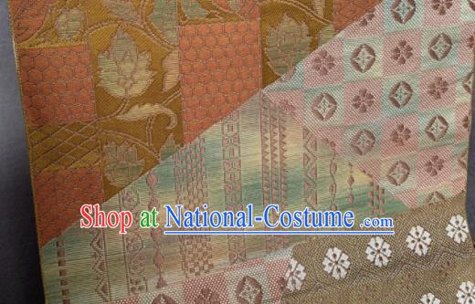 Japanese Summer Kimono Dress Corset Accessories Traditional Yukata Robe Golden Brocade Belt Classical Royal Pattern Wafuku Waistband