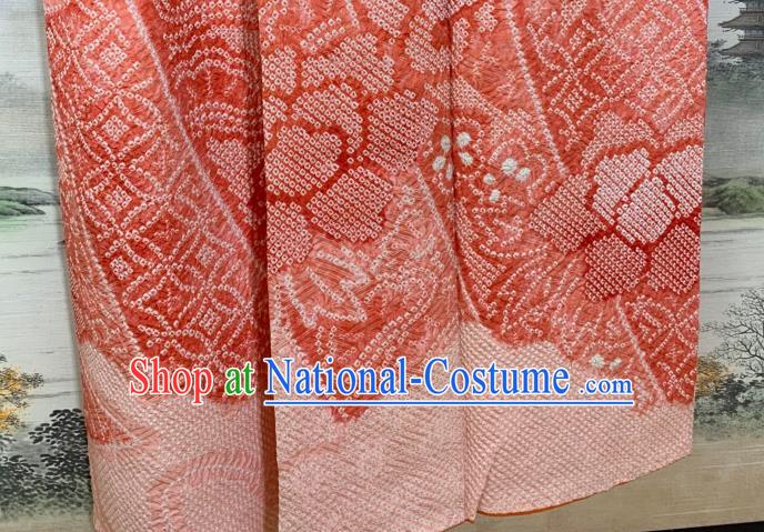 Japan Classical Peony Pattern Furisode Kimono Clothing Wedding Bride Garment Costume Traditional Geisha Pink Yukata Dress