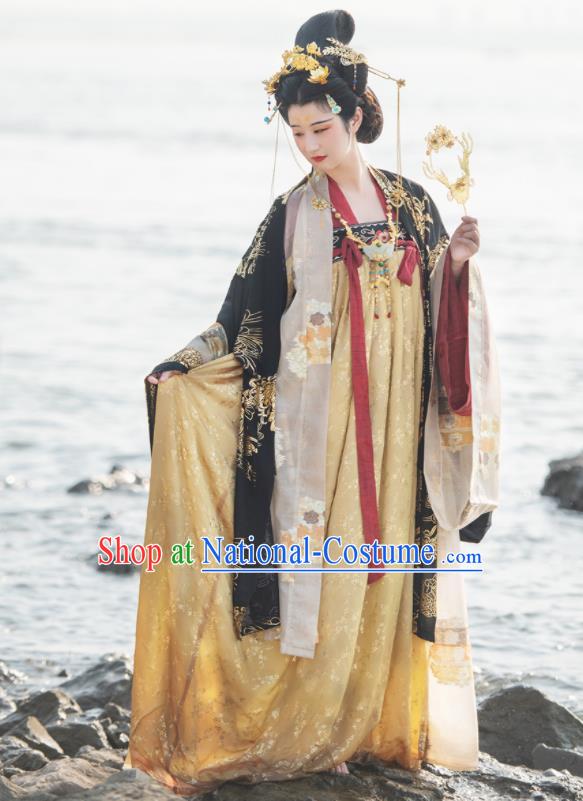 China Ancient Empress Garment Costumes Traditional Palace Beauty Historical Clothing Tang Dynasty Imperial Consort Hanfu Dress Apparels