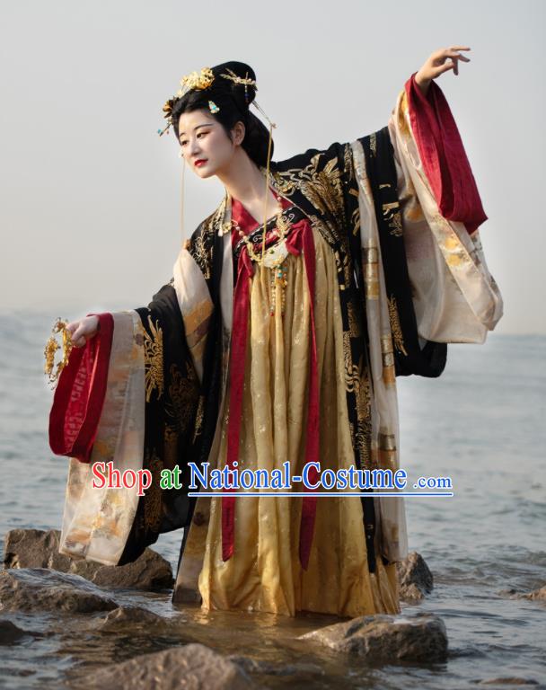 China Ancient Empress Garment Costumes Traditional Palace Beauty Historical Clothing Tang Dynasty Imperial Consort Hanfu Dress Apparels