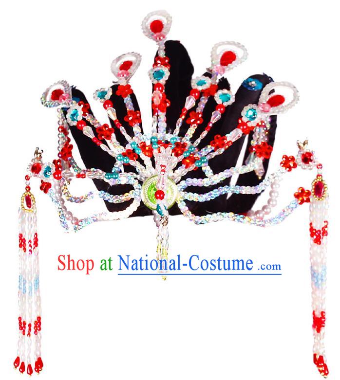 China Handmade Opera Phoenix Hair Crown Beijing Opera Hua Tan Headpieces Traditional Peking Opera Diva Headdress