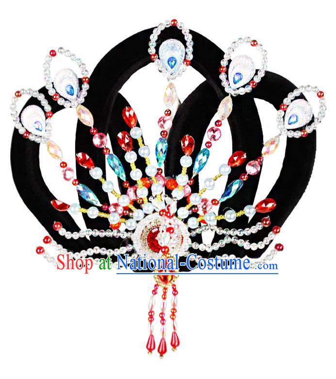 China Handmade Opera Phoenix Hair Crown Beijing Opera Hua Tan Headpieces Traditional Peking Opera Diva Headdress