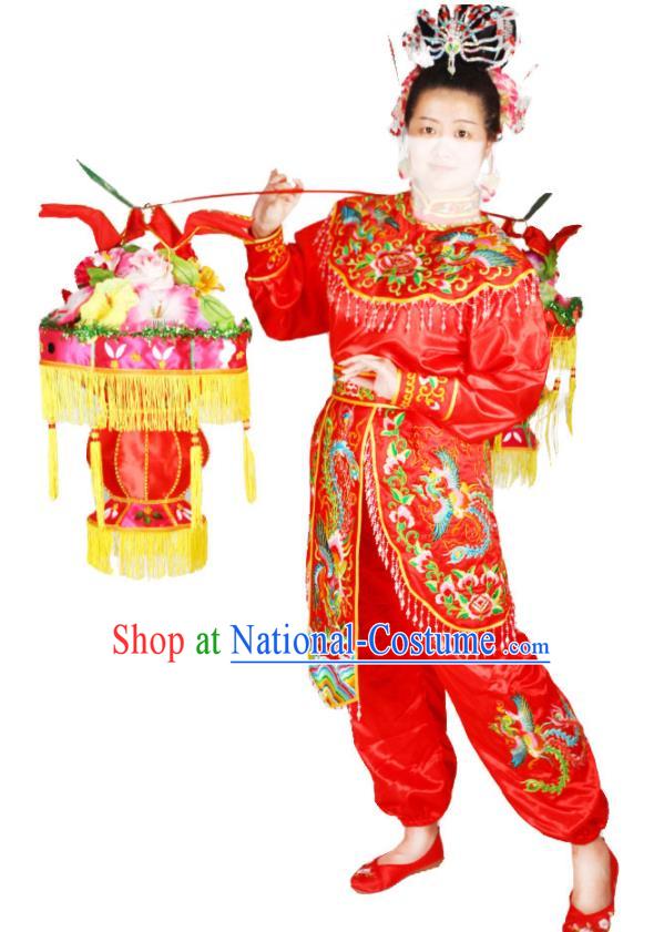 Chinese Peking Opera Female General Red Uniforms Traditional Cosplay Swordswoman Hu Sanniang Clothing Beijing Opera Actress Garment Costumes