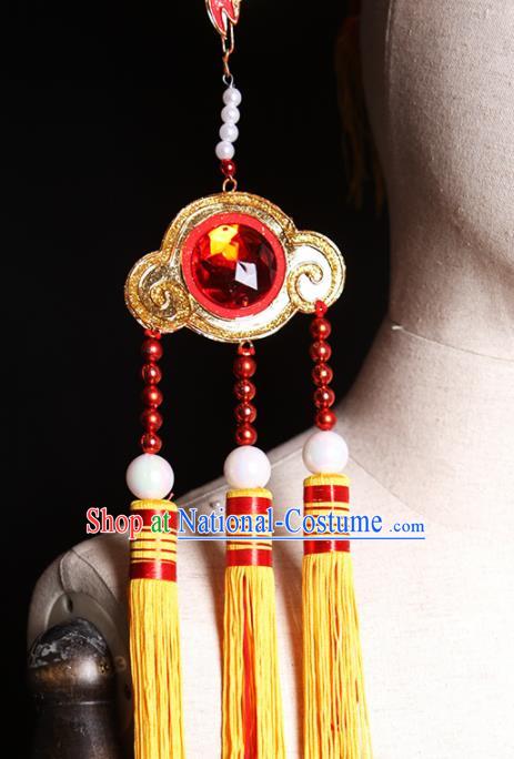 China Handmade Opera Empress Tassel Hat Peking Opera Goddess Headwear Ancient Queen Phoenix Coronet