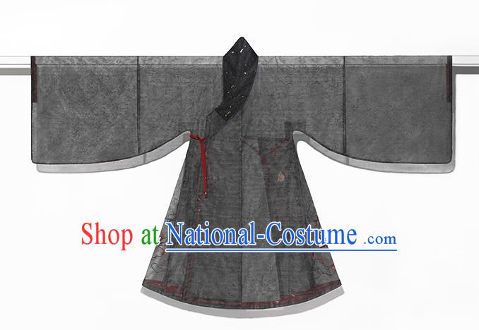 China Ming Dynasty Priest Frock Traditional Hanfu Robe Garments Ancient Swordsman Historical Clothing Complete Set