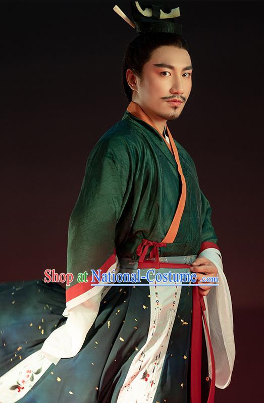 China Traditional Jin Dynasty Childe Hanfu Garments Ancient Prince Historical Clothing for Men