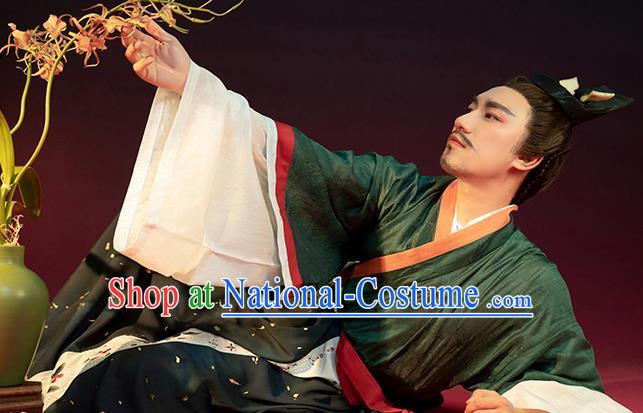 China Traditional Jin Dynasty Childe Hanfu Garments Ancient Prince Historical Clothing for Men