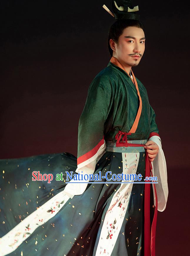 China Traditional Jin Dynasty Childe Hanfu Garments Ancient Prince Historical Clothing for Men