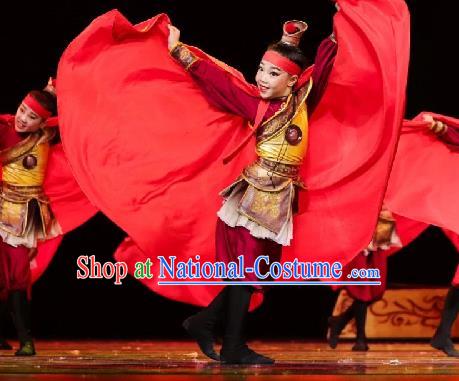 China Opera Dance Costumes Folk Dance Outfits Children Dance Fashions General Dance Uniforms