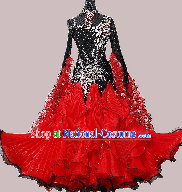 Custom Waltz Competition Costume Modern Dance Fashion International Dance Performance Dress Ballroom Dancing Clothing