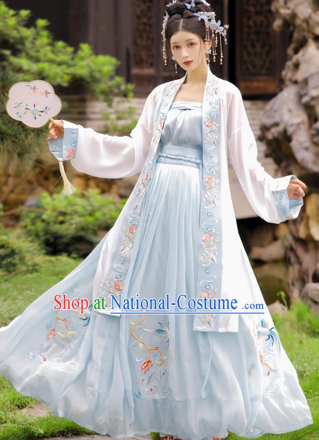 China Song Dynasty Royal Princess Hanfu Dress Traditional Historical Clothing Ancient Court Woman Garment Costumes