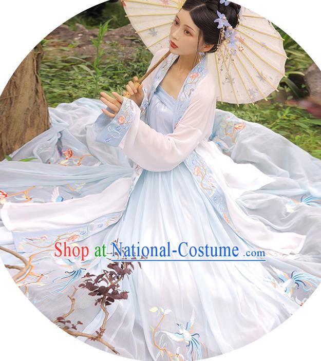 China Song Dynasty Royal Princess Hanfu Dress Traditional Historical Clothing Ancient Court Woman Garment Costumes