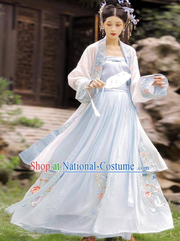 China Song Dynasty Royal Princess Hanfu Dress Traditional Historical Clothing Ancient Court Woman Garment Costumes