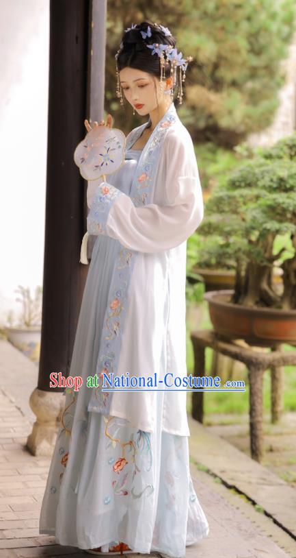 China Song Dynasty Royal Princess Hanfu Dress Traditional Historical Clothing Ancient Court Woman Garment Costumes