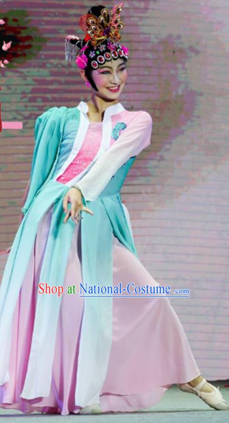 Chinese Female Group Dance Clothing Classical Dance Water Sleeve Dress Stage Performance Outfits Opera Dance Garment Costumes