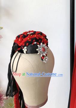 Top China Mongolian Nationality Folk Dance Hairpieces Minority Dance Hair Accessories Mongol Ethnic Festival Headwear