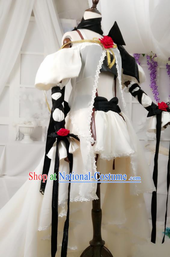 Custom Halloween Cosplay Knight Garment Costume The Lost Memory Game Character Clothing Cosplay Fairy White Dress