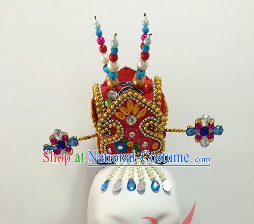 Top China Ethnic Dance Hair Accessories Minority Female Group Dance Hair Crown Korean Nationality Stage Performance Headwear