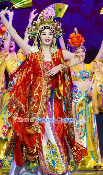 Chinese Stage Performance Empress Dress Outfits Female Opera Group Dance Clothing Classical Dance Garment Costumes