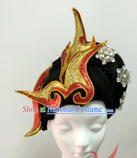 Top China Spring Festival Gala Stage Performance Headdress Classical Dance Hairpieces Court Female Dance Hair Accessories