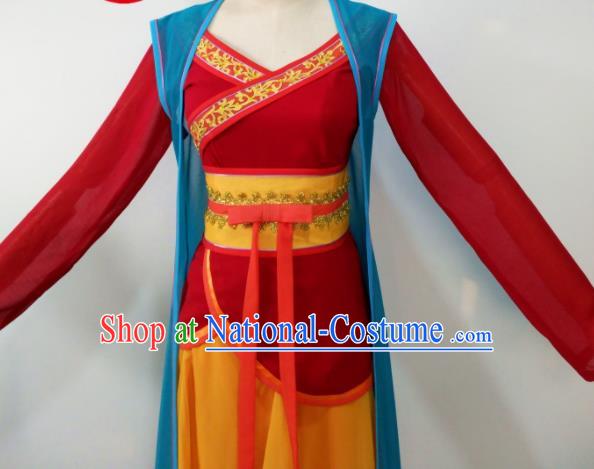 Chinese Beauty Dance Clothing Classical Dance Garment Costumes Stage Performance Palace Fan Dance Dress Outfits