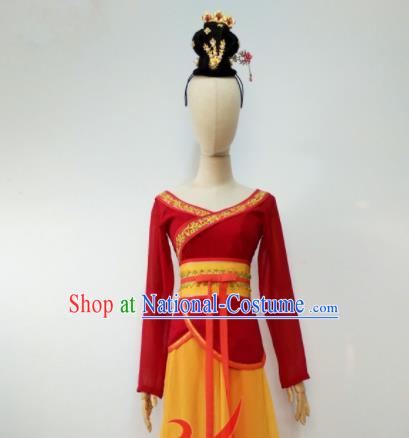 Chinese Beauty Dance Clothing Classical Dance Garment Costumes Stage Performance Palace Fan Dance Dress Outfits