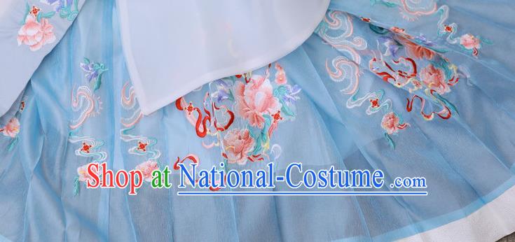 China Traditional Ming Dynasty Historical Clothing Ancient Nobility Beauty Garment Costumes Court Princess Hanfu Dresses