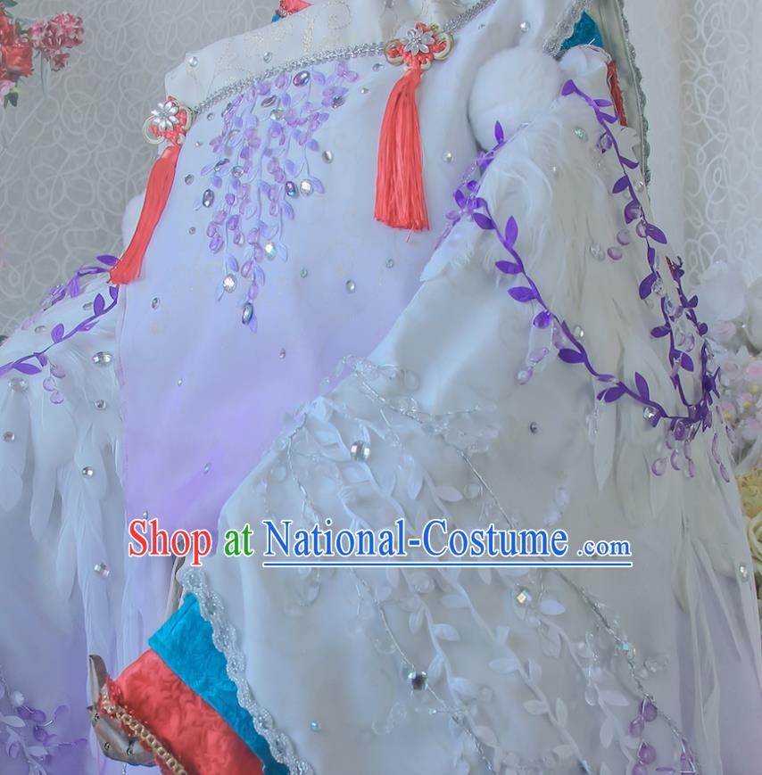 Top Japanese Garment Costumes Cosplay Onmyoji Lilac Suits Swordsman Kimono Uniforms