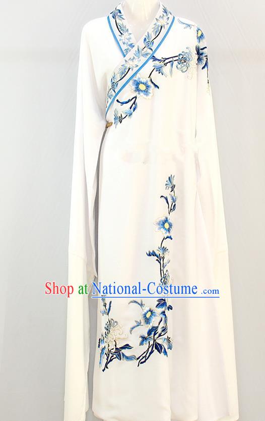 China Huangmei Opera Scholar Liang Shanbo White Robe Peking Opera Niche Clothing Beijing Opera Xiaosheng Apparel